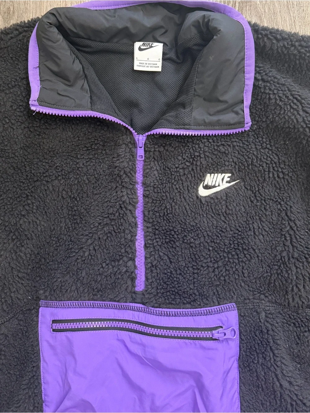 Nike Men’s Club Fleece 1/2 Zip Winterized Anorak Pullover, size Large NWOT🔥
